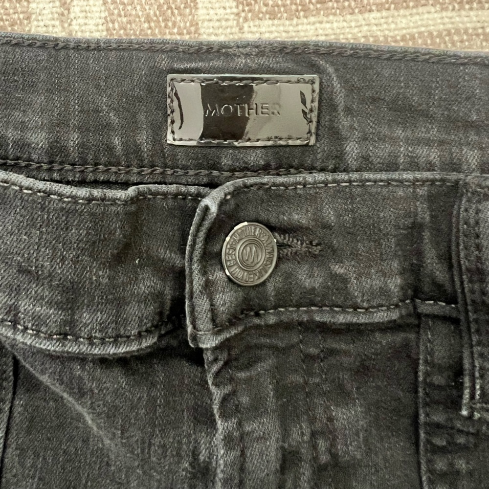 MOTHER The Carpenter Roller High Rise Utility Jogger Black Jeans size 24 - Picture 14 of 15